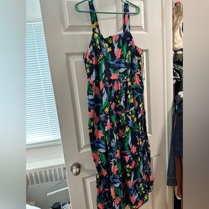 J. Crew Floral tiered maxi dress